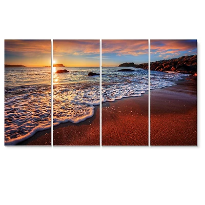 Designart - Stunning Ocean Beach at Sunset