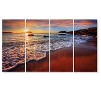 Designart - Stunning Ocean Beach at Sunset