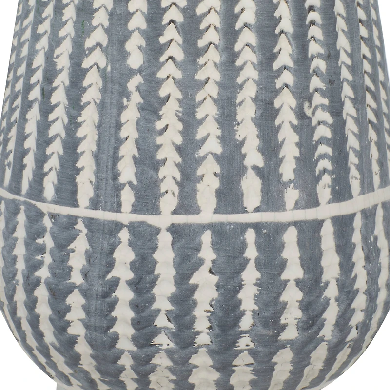 White Stoneware Farmhouse Vase