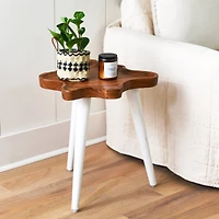 Hello Honey® Wood Wavy Edge End Table