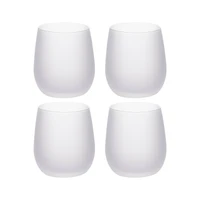 Craft Express 10oz. Frosted White Stemless Glass, 4ct.