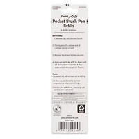 Pentel Arts® Black Pocket Brush Pen Refill, 6ct.