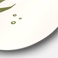 Designart - Abstract Sun and Moon With Green Leaf II