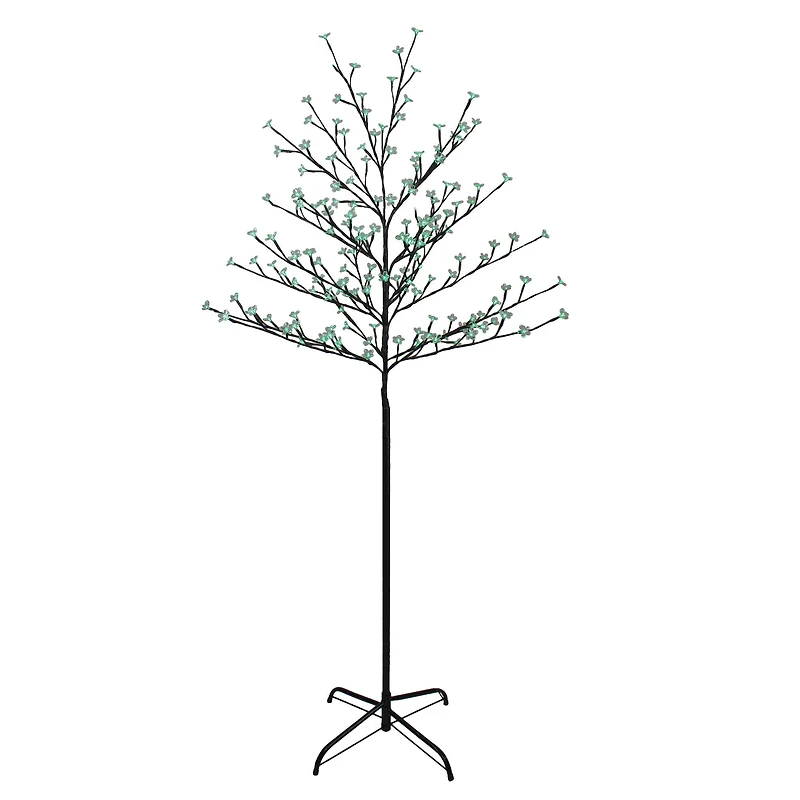 6ft. Green LED Cherry Blossom Flower Artificial Tree