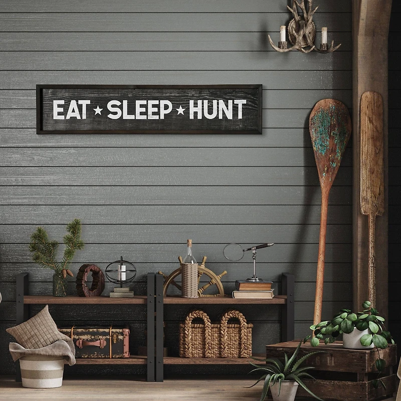 36" Eat, Sleep, Hunt Wood Novelty Wall Sign
