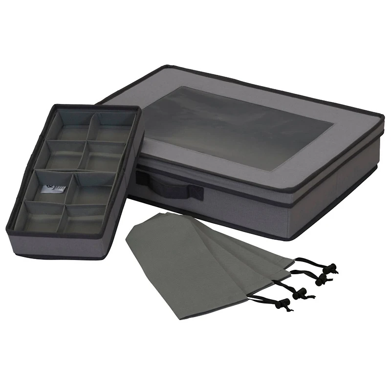Household Essentials 19" Gray Tabletop Storage Box