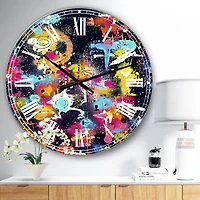 Designart the Lovers the Dreamers & Me Oversized Modern Wall Clock