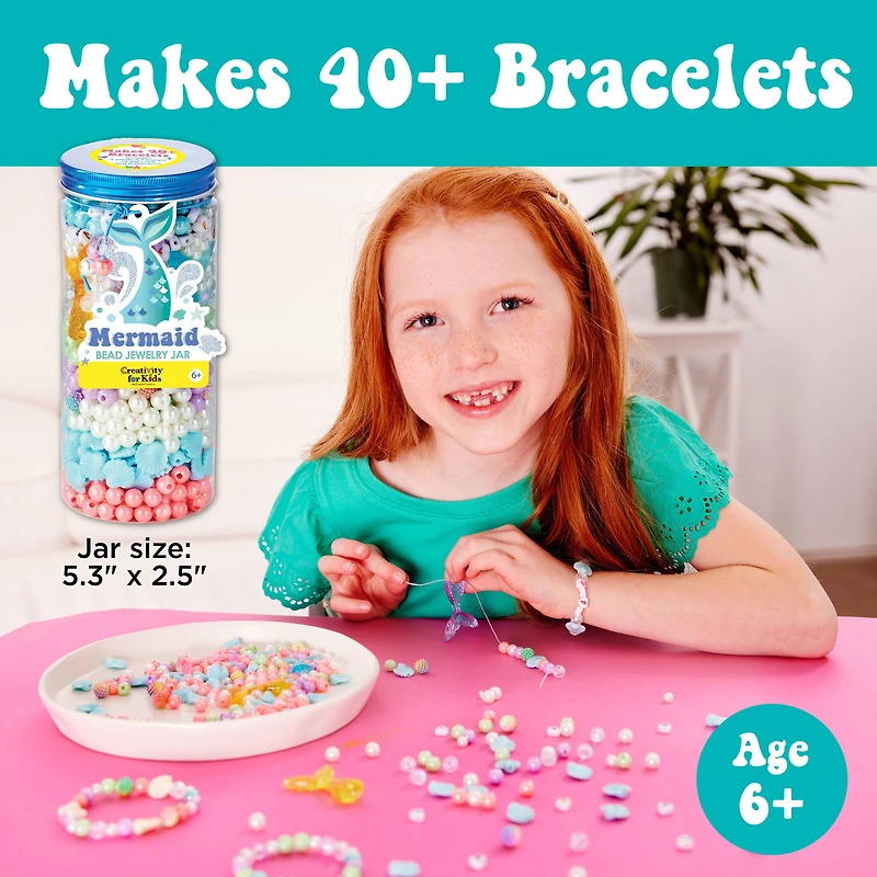 Creativity for Kids® Mermaid Bead Jewelry Jar