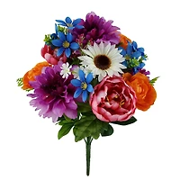 20.5" Purple & Pink Dahlia, Peony & Sunflower Bush by Ashland®