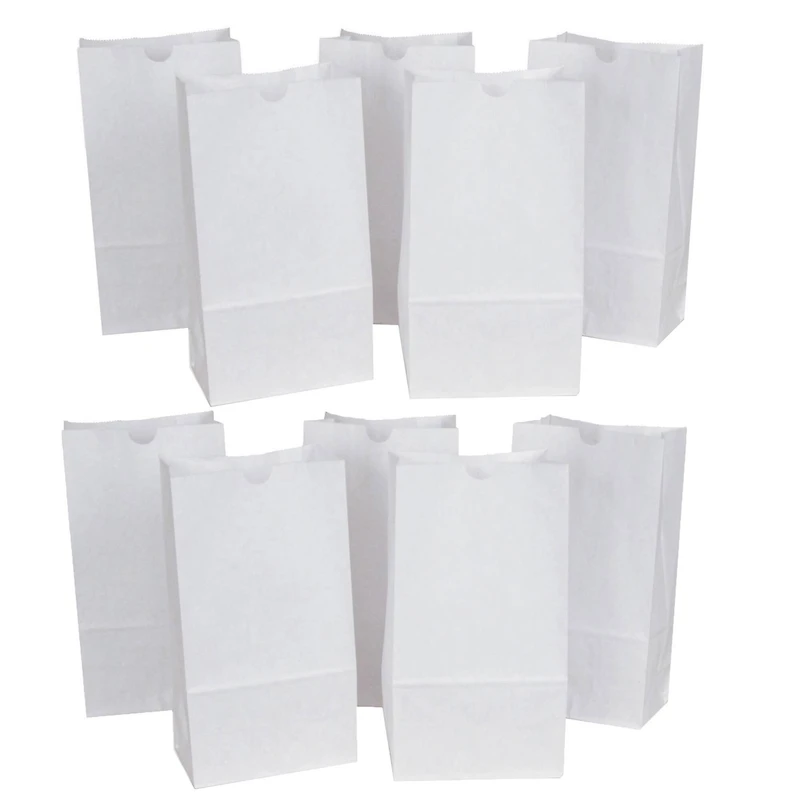 Rainbow® White Kraft Bags, 2 Packs of 50