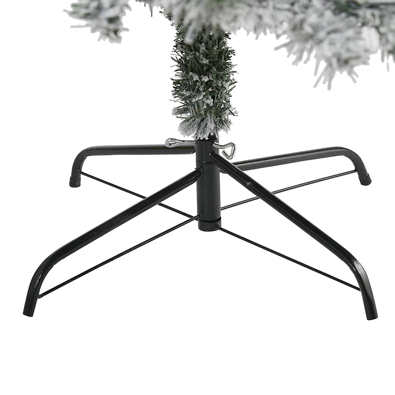 7ft. Unlit Flocked Rock Springs Spruce Artificial Christmas Tree