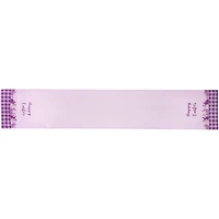 72" Pastel Purple Happy Easter Plaid Table Runner
