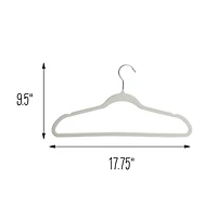 Honey Can Do White Slim-Profile Non-Slip Velvet Hangers