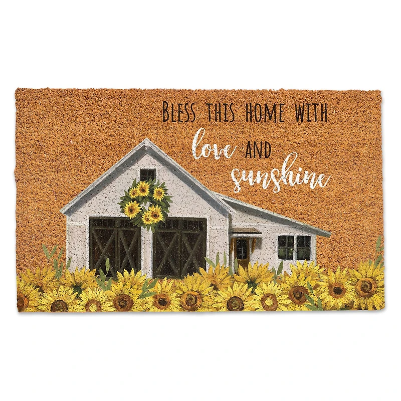 Sunflower House Typography Doormat