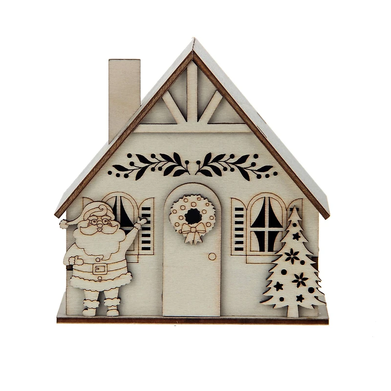 DIY LED Wood Village Santa House by Make Market®