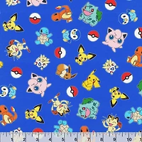 Pokémon™ Character Toss Cotton Fabric