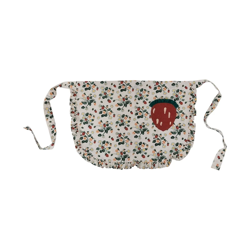 Hello Honey® Cotton Half Apron with Strawberry-Shaped Pocket