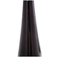 24" Black Aluminum Geometric Cone Accent Table