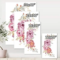 Designart - Bouquet Of Pink and Purple Flowers III