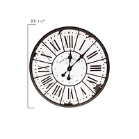 Hello Honey® Turn of The Century Style Metal & Wood Wall Clock