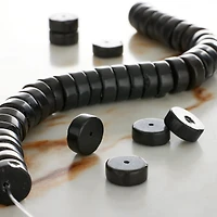 Black Jasper Heishi Beads, 10mm by Bead Landing™