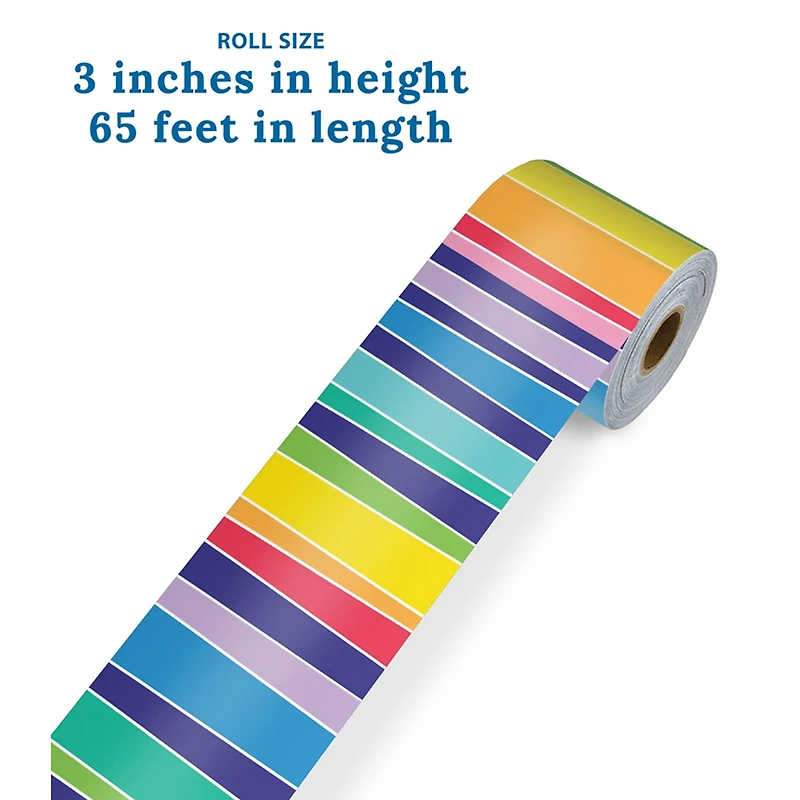 Carson Dellosa® Rainbow Rolled Straight Border, 195ft.