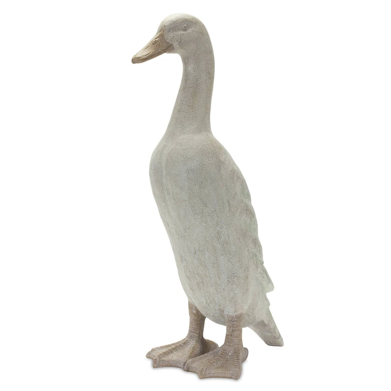Distressed Standing Duck Garden Statues Set