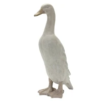 Distressed Standing Duck Garden Statues Set
