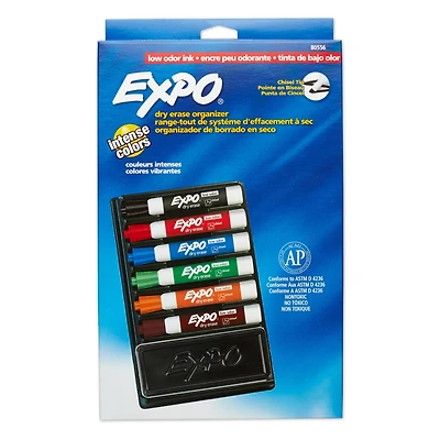 Expo® Erase Marker Set with Organizer and Eraser