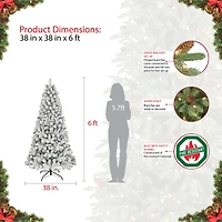 6ft. Unlit Flocked Virginia Pine Artificial Christmas Tree