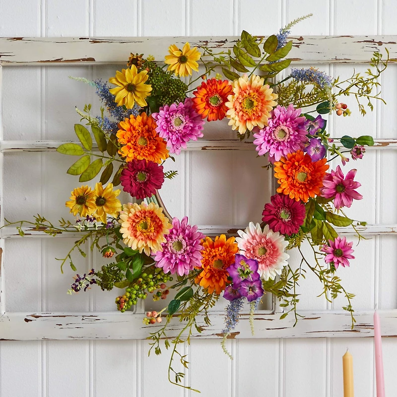 26” African Sunflower Wreath