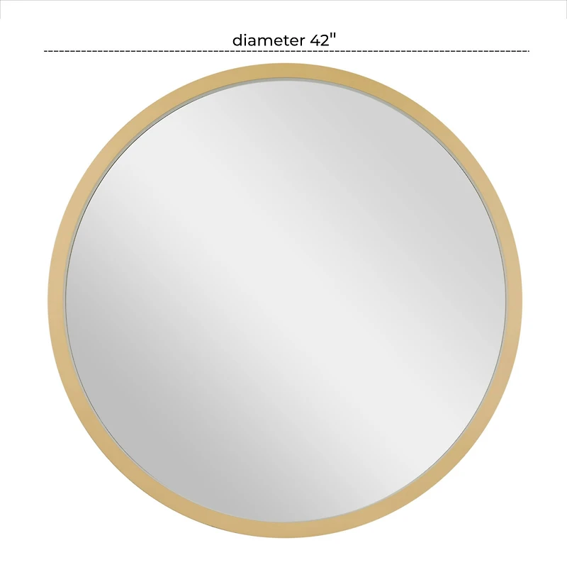 Gold Contemporary Wall Mirror, 42" x 2" x 42"
