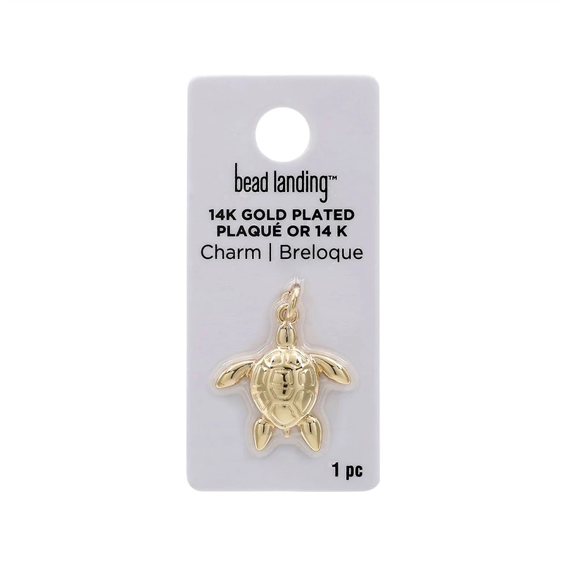 14K Gold Plated Turtle Charm by Bead Landing™