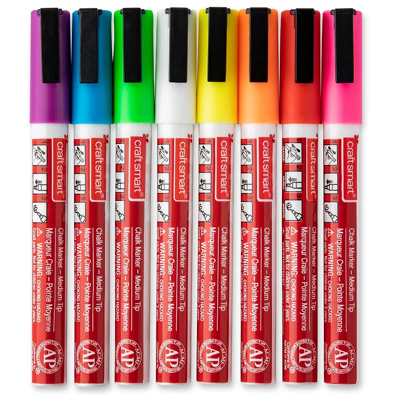Fluorescent Medium Tip Chalk Marker Set by Craft Smart®