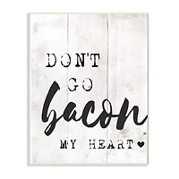 Stupell Industries Bacon My Heart Wall Plaque