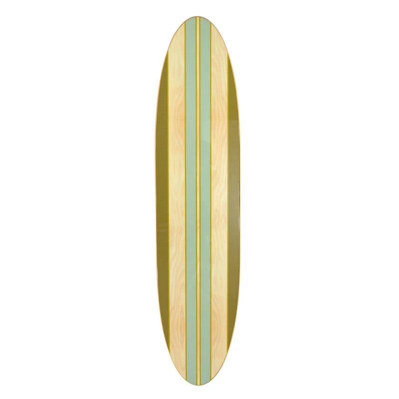Hello Honey® 5.5ft. Stripes Lacquered Wood Surfboard Wall Décor