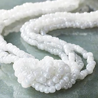 Shiny White Glass Seed Beads, 6/0 by Bead Landing™