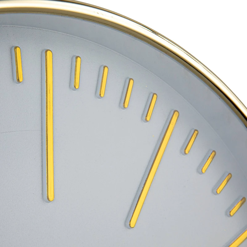 Hello Honey® 13.5" White & Gold Minimalist Aura Wall Clock