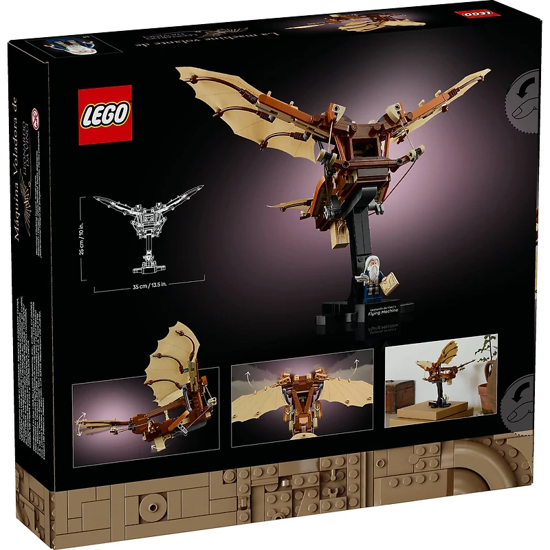 LEGO® Icons Leonardo da Vinci’s Flying Machine Desk Decor Set for Adults 10363