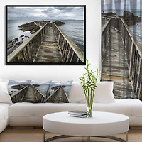 Designart - Wooden Pier on North Irish Coastline