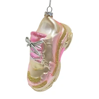 5.5" Pink & Gold Sport Shoe Glass Ornament by Ashland®