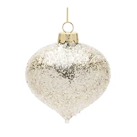 Gold Beaded Glass Ornament Set