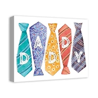 Daddy Ties Canvas Wall Art
