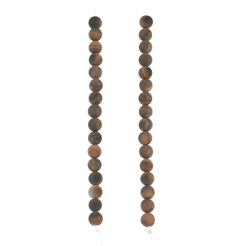 Brown Matte Tigereye Round Beads, 8mm by Bead Landing™