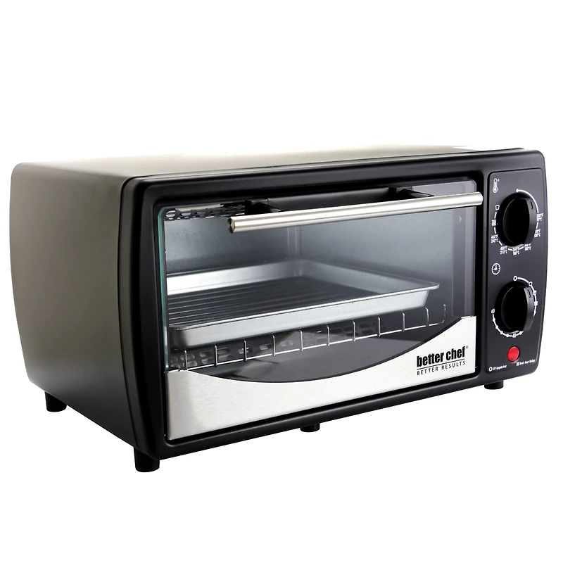 Better Chef 9L Black with Stainless Steel Front Toaster Oven Broiler
