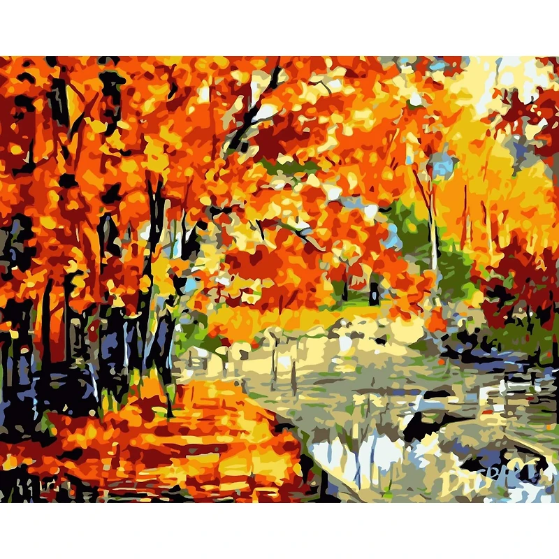 Crafting Spark Golden Autumn Painting by Numbers Kit