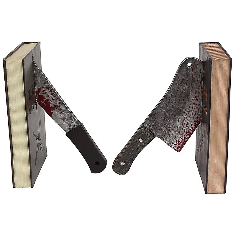 Design Toscano 11" Dead Read Bloody Zombie Sculptural Bookend Set