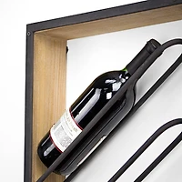 Wood & Metal Wall Mounted Wine Rack