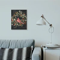 Stupell Industries Red Cardinal In Wreath Design Canvas Wall Art