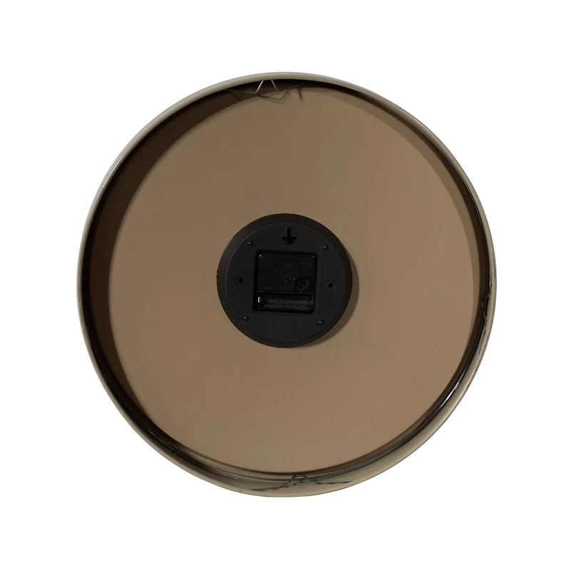 16" Black Metal Traditional Wall Clock